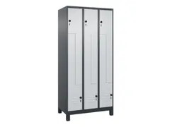 Z-garderobekast,HxBxD 1950x900x500mm,vak B 150/300mm,draaigrendel