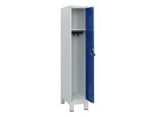 schoollocker,HxBxD 1630x300x500mm,1vak,vak B 300mm,draaigrendel,voeten - 1
