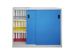 schuifdeurkast,HxBxD 1200x1500x600mm,RAL7035,front RAL5012