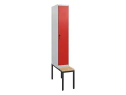 locker met bank,HxBxD 1950x300x815mm,1vak,vak B 300mm,draaigrendel