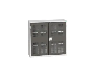 wandkast 1000x1050x350mm 2xStalen bodem sokkel Ral 7035 front Ral 7016 - 1