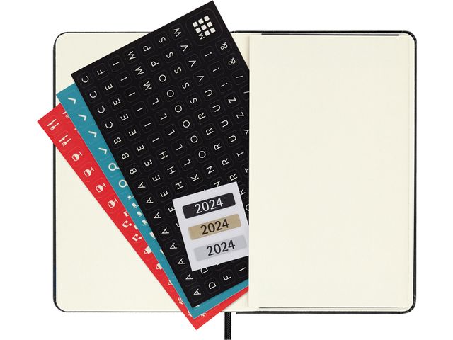 Agenda Classic 2024 Large Semainier, couverture souple, 12 mois Bleu Saphir