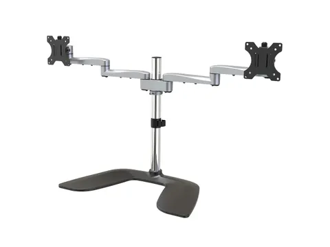 Monitor Arm 2 Schermen Scharnierend staal & aluminium