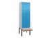 locker voor scheiding van kleding,HxBxD 2120x600x815mm,2vak