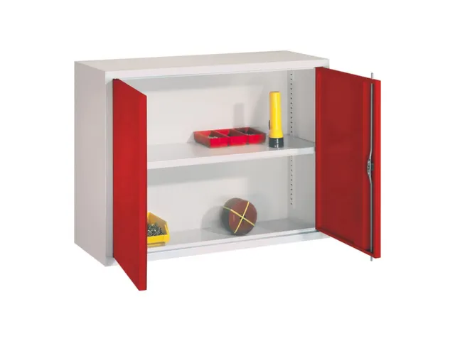 Hangkast 600x800x300mm 1 Verstelbaar Legbord Ral 7035 Front Ral 3000