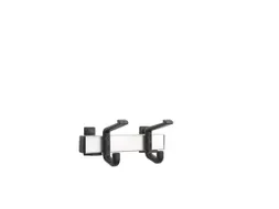 Wandkapstok L X D 200X 120Mm 2Haken Aluminium/zwart