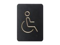 Pictogram Europel rolstoel zwart
