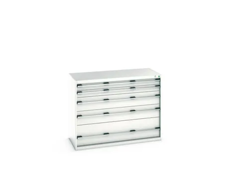 ladekast HxBxD 1000x1300x650mm 5laden romp RAL7035 front RAL7035