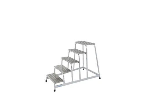 Montagetrap Aluminium H 1 0M 5Treden Incl. Platform Treden Traanplaat
