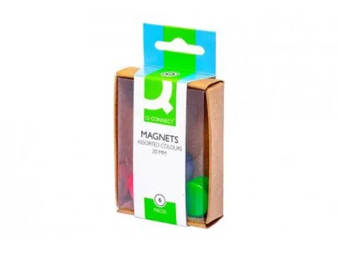 Magneten 20mm Geassorteerde Kleuren 6 Stuks