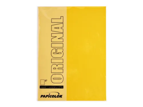Kopieerpapier Papicolor A4 200gr 6 vel dottergeel