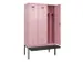 locker met bank,voor scheiding van kleding,HxBxD 2120x1200x815mm,3vak
