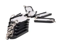 Sleutellabel Pavo magnetisch 10 stuks zwart