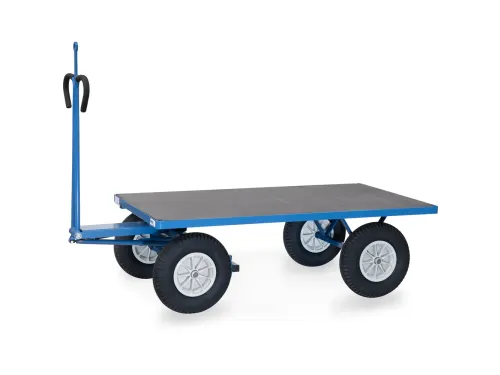 Handtrekwagen 6405PZ 750kg 1600x900mm polyurethaan wielen trekoog
