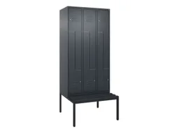 Z-garderobekast,HxBxD 2120x900x815mm,6vak,vak B 300mm,cil.-slot