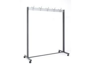 garderoberek,verrijdbaar,HxD 1800x600mm,4zwenkwielen,staal/alu,1000 mm - 1