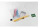 etui A5 PVC-vrij transparant met gele rits