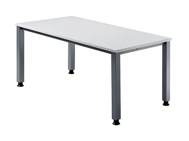 bureau à hauteur réglable,HxlxP 680-760x1600x800mm,panneau gris clai