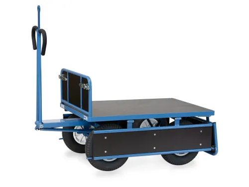 Handtrekwagen 6454PZ 750kg 1140x740mm hout polyurethaan trekoog