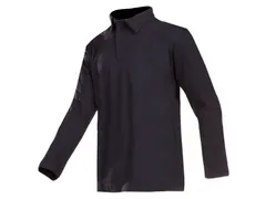 Polo manches longues Sioen 496A Forbes bleu marine Taille L