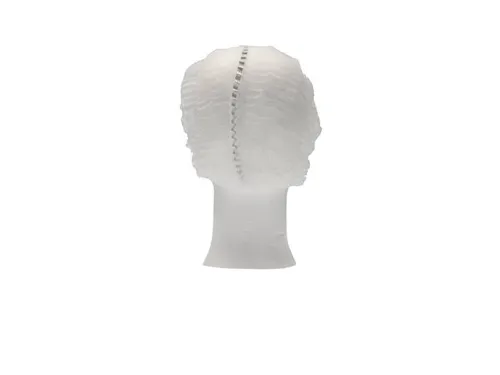 Haarnet Pp Non Woven Clip Cap Wit 53cm maat L 2-elastiek Detectable 10