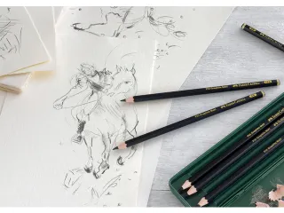 Grafietpotlood Faber-Castell Pitt Mat Etui a 6 stuks - 6