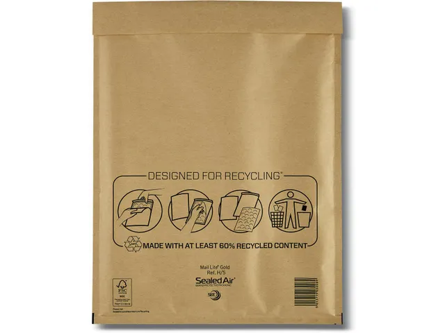 Mail Lite Gold Luchtkussenenveloppen H/5 270x360mm Kraft 100 stuks