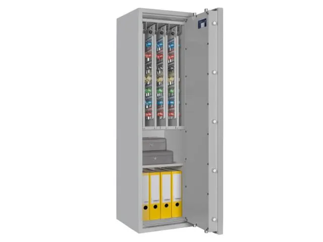 sleutelkluis,HxBxD 1400x400x420mm,448haak,legborden,romp RAL7035