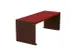 Banc sans dossier L1200mm 3 lattes chêne acajou/RAL8017