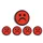 Impressiemagneet Face Rood 35Mm