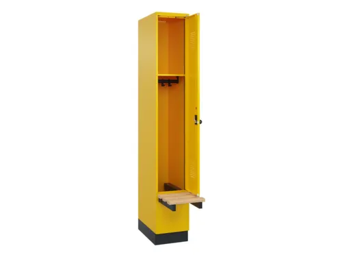 locker met bank,HxBxD 1950x300x815mm,1vak,vak B 300mm,draaigrendel