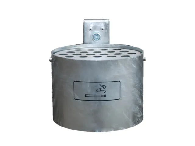 Asbak Rond 4 liter 135x200mm Binnen/Buitengebruik Wandmontage Verzinkt