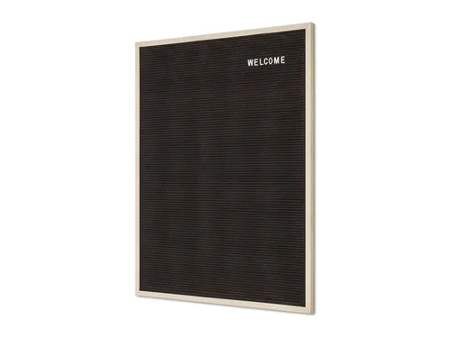 Letterbord Zwart 60x80cm licht houten frame
