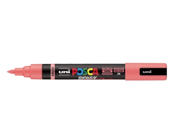 Paintmarker Uni POSCA PC-5BR brushpunt M koraal
