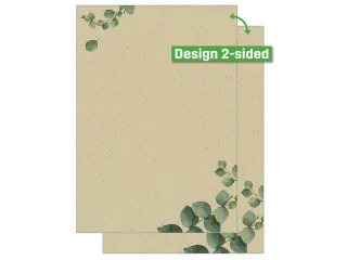 Papier met motief Sigel, Eucalyptus, tweezijdig motief, gras papier, F - 3