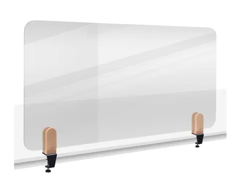 Bureauscherm Elements doorzichtig 60x120cm klemmen
