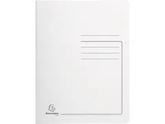 Map glanskarton 355g met veer A4 wit