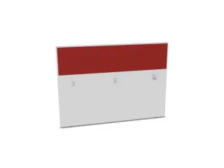 baliepaneel,v. bureau,aanbouw achter,B 1600mm,Bl-wit,BN4011-rood - 1