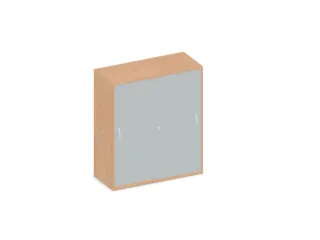 Schuifdeurkast 1150x1000x430mm Romp Beuken Decor Front Lichtgrijs - 1