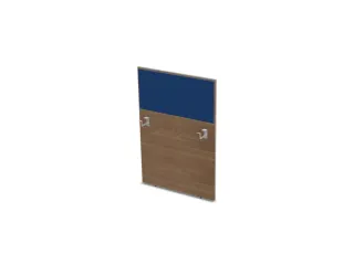 baliepaneel,v. bureau,aanbouw rechts,B 800mm,NT-cherry,BN6016-blauw - 1