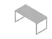 bureau,HxBxD 730x1600x800mm,blad grijs,sledeframe aluminium