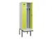 locker met bank,voor scheiding van kleding,HxBxD 2120x600x815mm,2vak