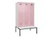 locker met bank,voor scheiding van kleding,HxBxD 2120x1200x815mm,3vak