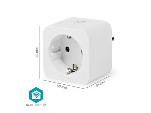 Nedis SmartLife Slimme Stekker Wi-Fi IP21 Wit 3 stuks