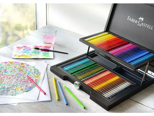 Aquarelpotlood Faber-Castell Albrecht Dürer houten koffer 72 stuks