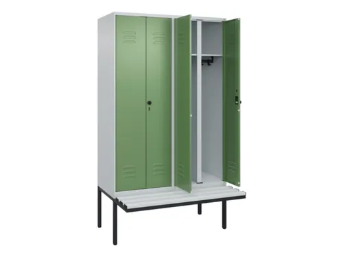 locker voor scheiding van kleding,HxBxD 2120x1200x815mm,4vak