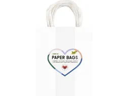 Tas met handvat Folia kraftpapier 110gr 18x21x8cm 20 stuks wit