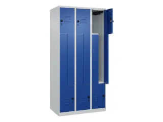 Z-garderobekast,HxBxD 1850x900x500mm,vak B 150/300mm,draaigrendel - 2