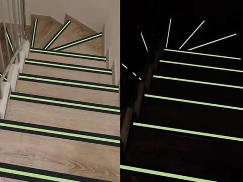 Antislip Glow IN THE Dark Tape 5cm x 5m - Zwart/Groen