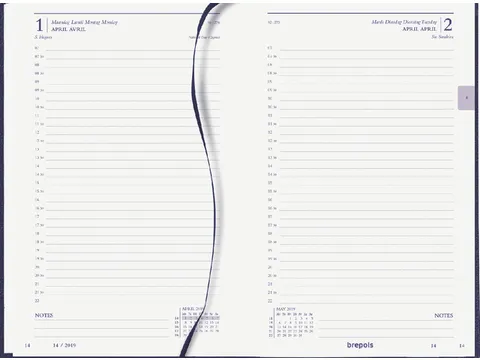 Agenda 2027 Brepols Saturnus Luxe 1dag/1pagina blauw